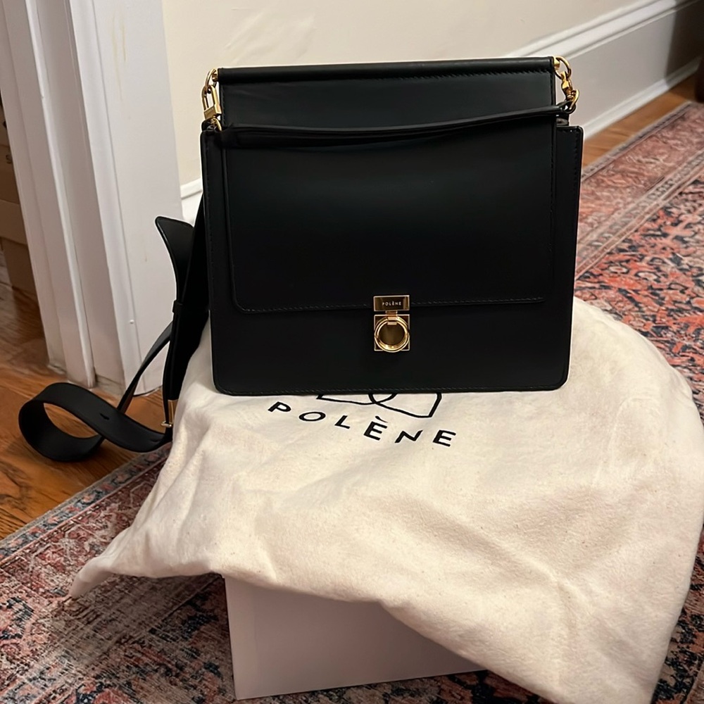 Polene Numero Sept Crossbody Bag in Black